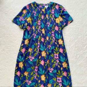 Vintage 90’s Hawaiian tropical floral midi dress